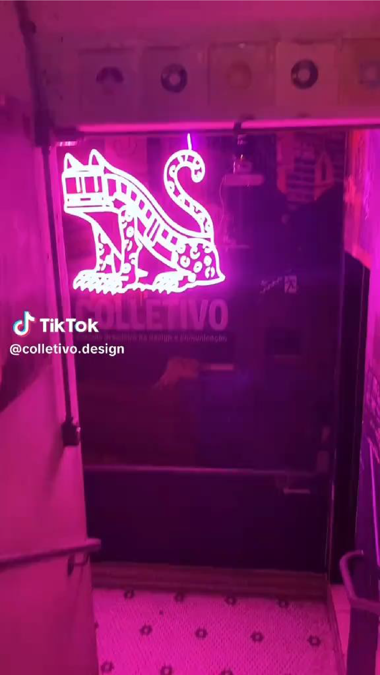 TikTok — logo Colletivo em neon