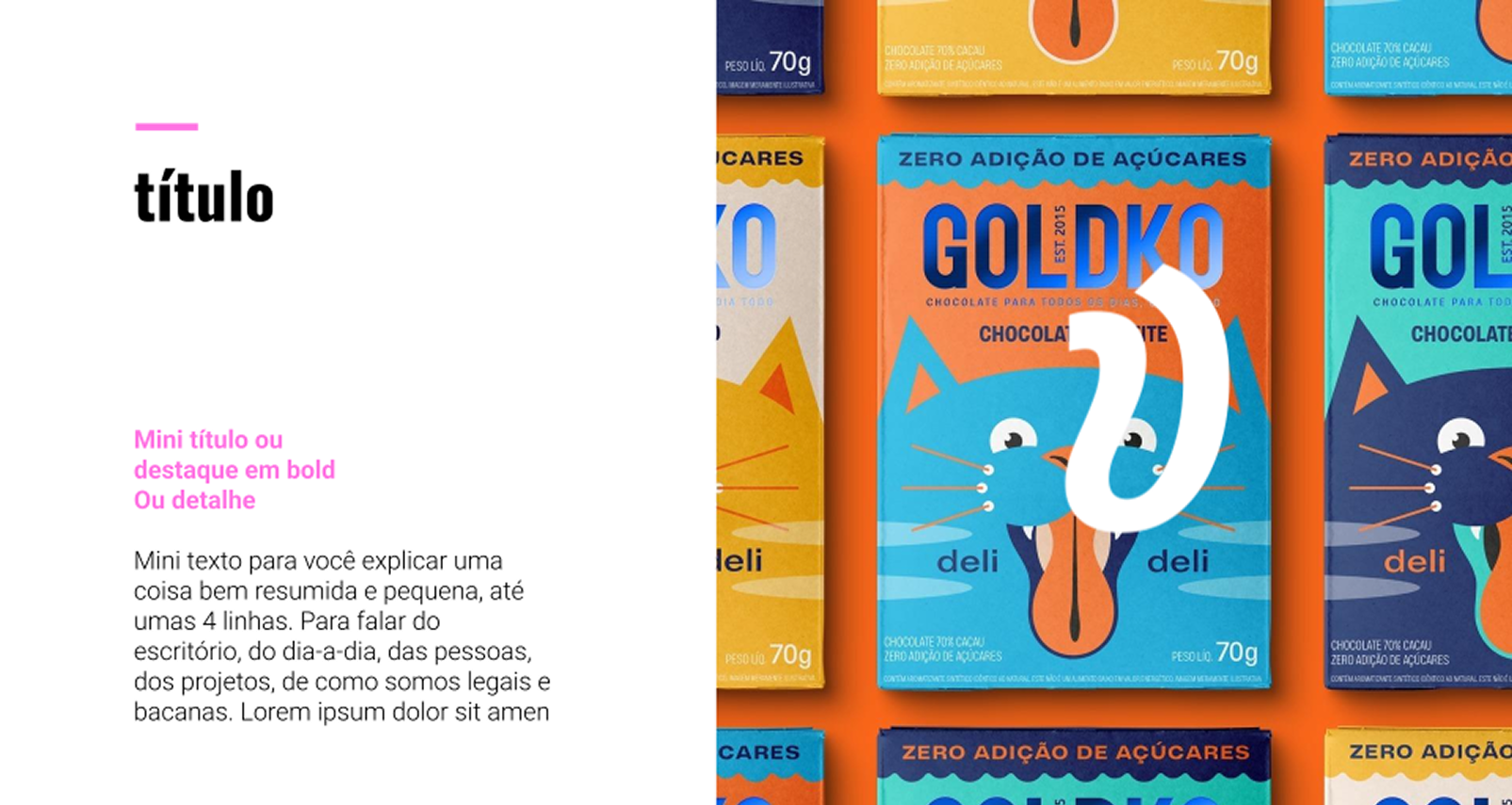 Slide título com case Goldko