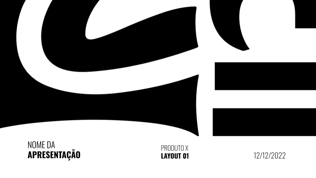 Exemplo de apresentação — Layout 01, preto